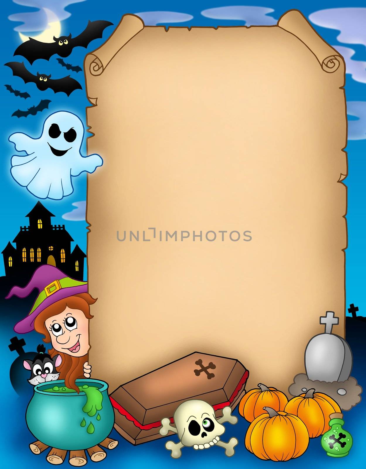 Halloween parchment 1 by clairev