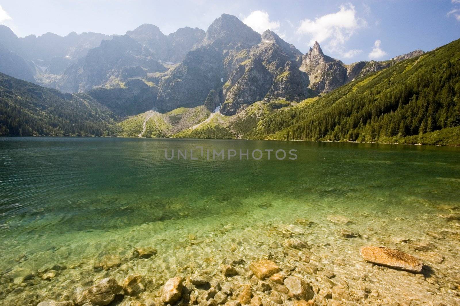 Mountain lake in Polish Tatra