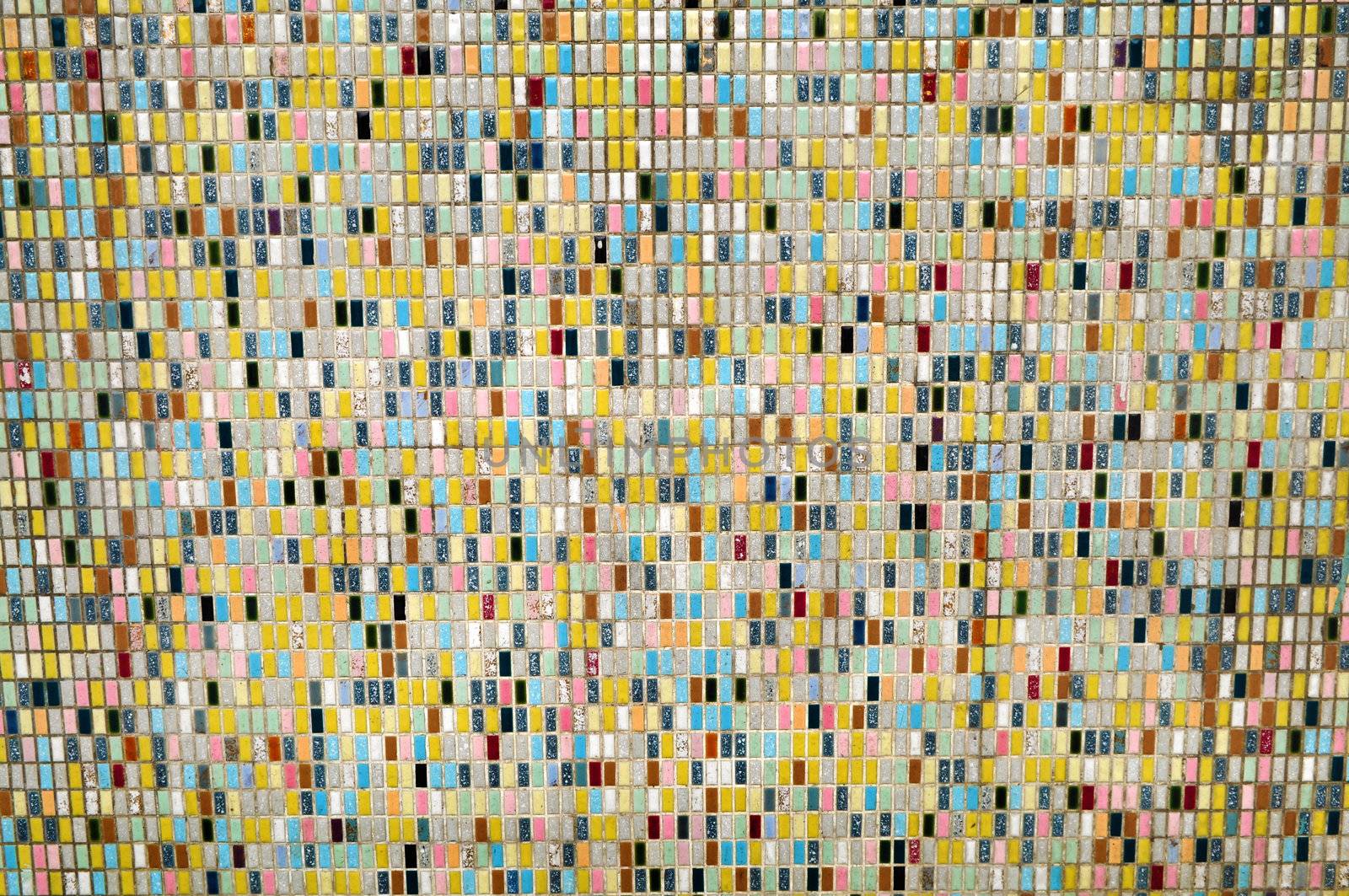 Colorful background from mosaic wall.