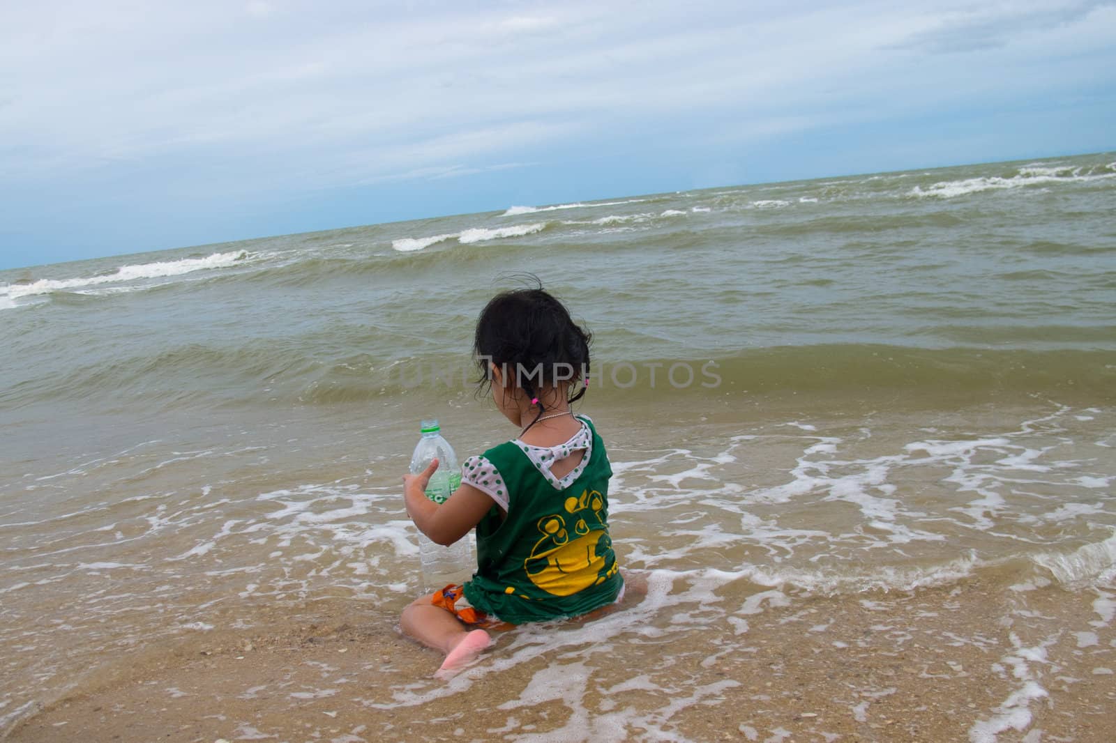 A girl on the beach, Thailand