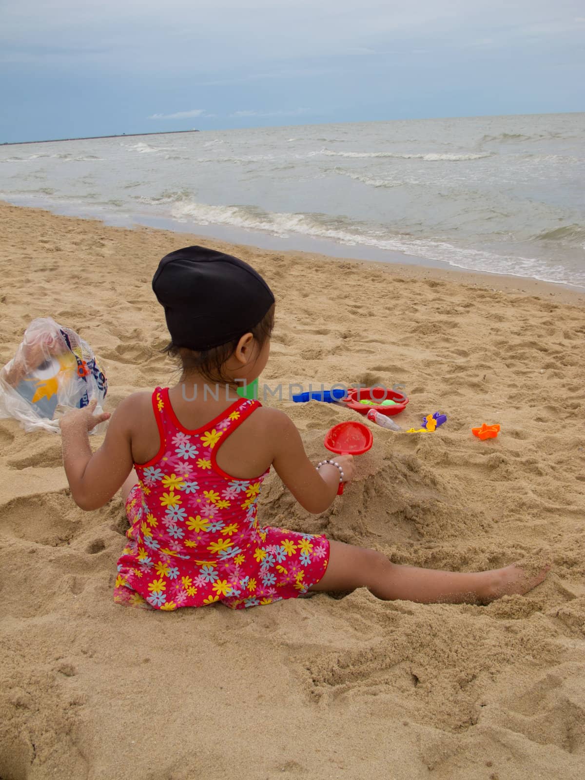 A girl on the beach, Thailand