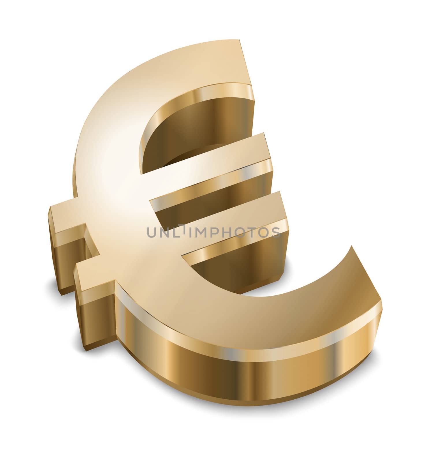 An image of a golden Euro sign