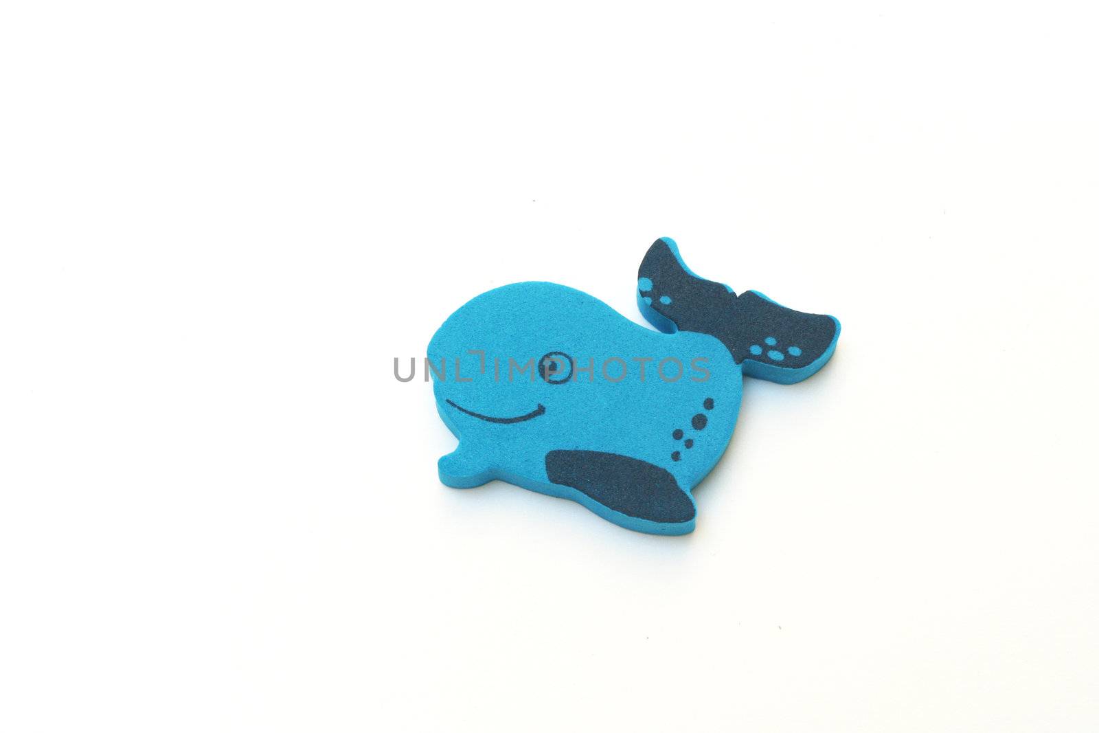 a blue whale bath toy