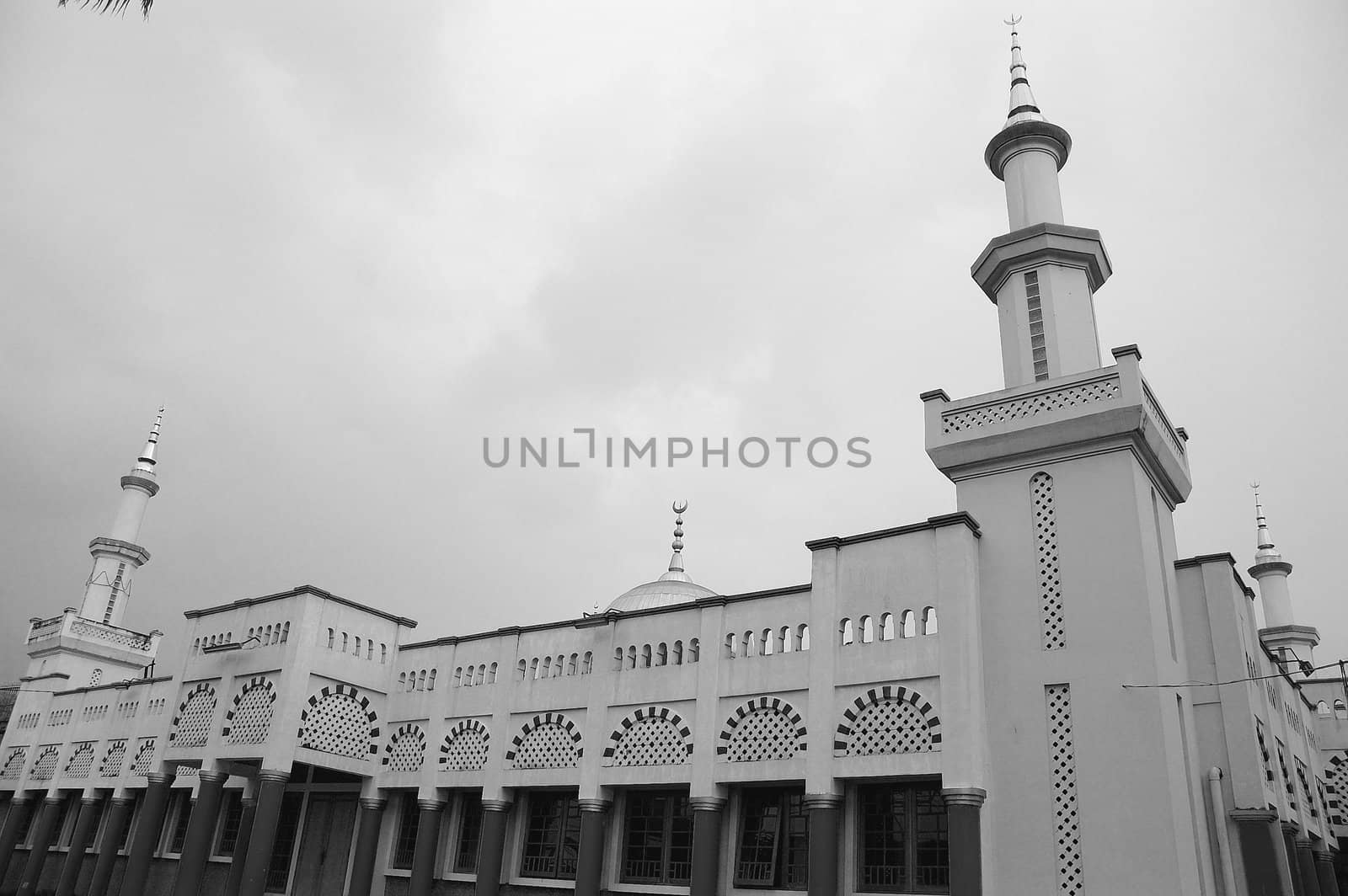small masjid with arabic decorative style
