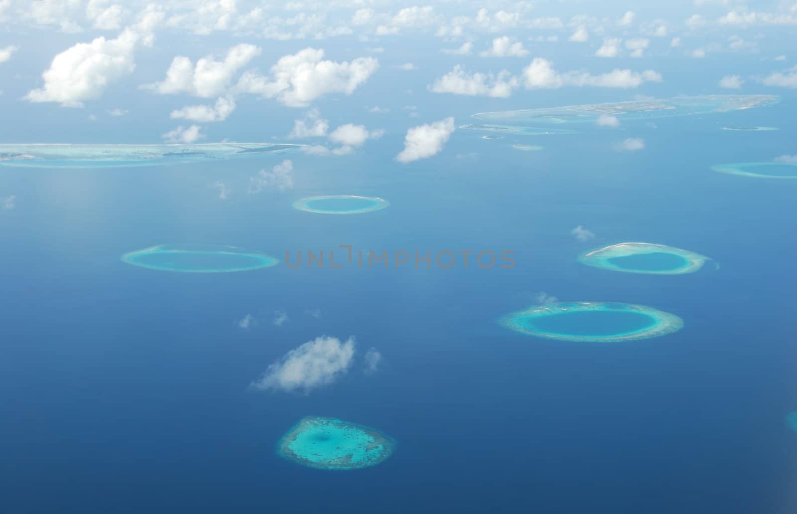 beautiful view of Maldives Island and gorgeous clouscape scene