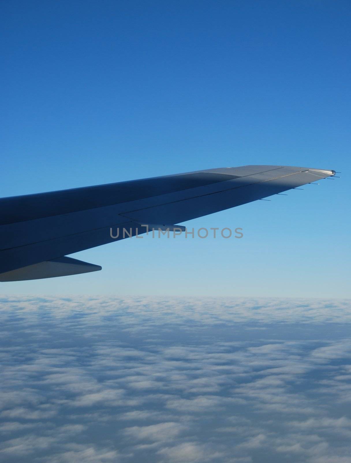 Airplane wing view with gorgeous clouscape by luissantos84