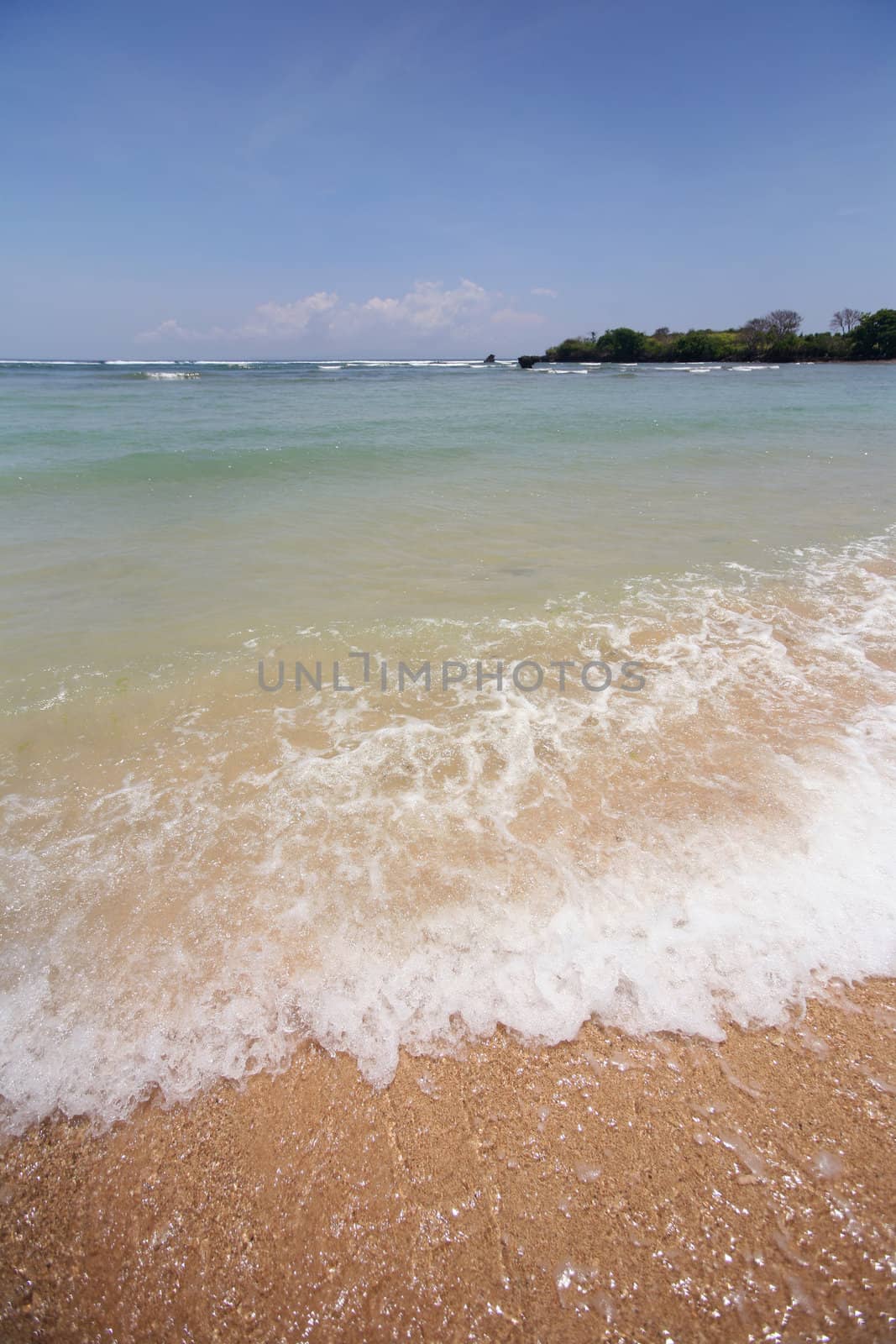 Coast of Indian ocean in the morning. Bali. Indonesia