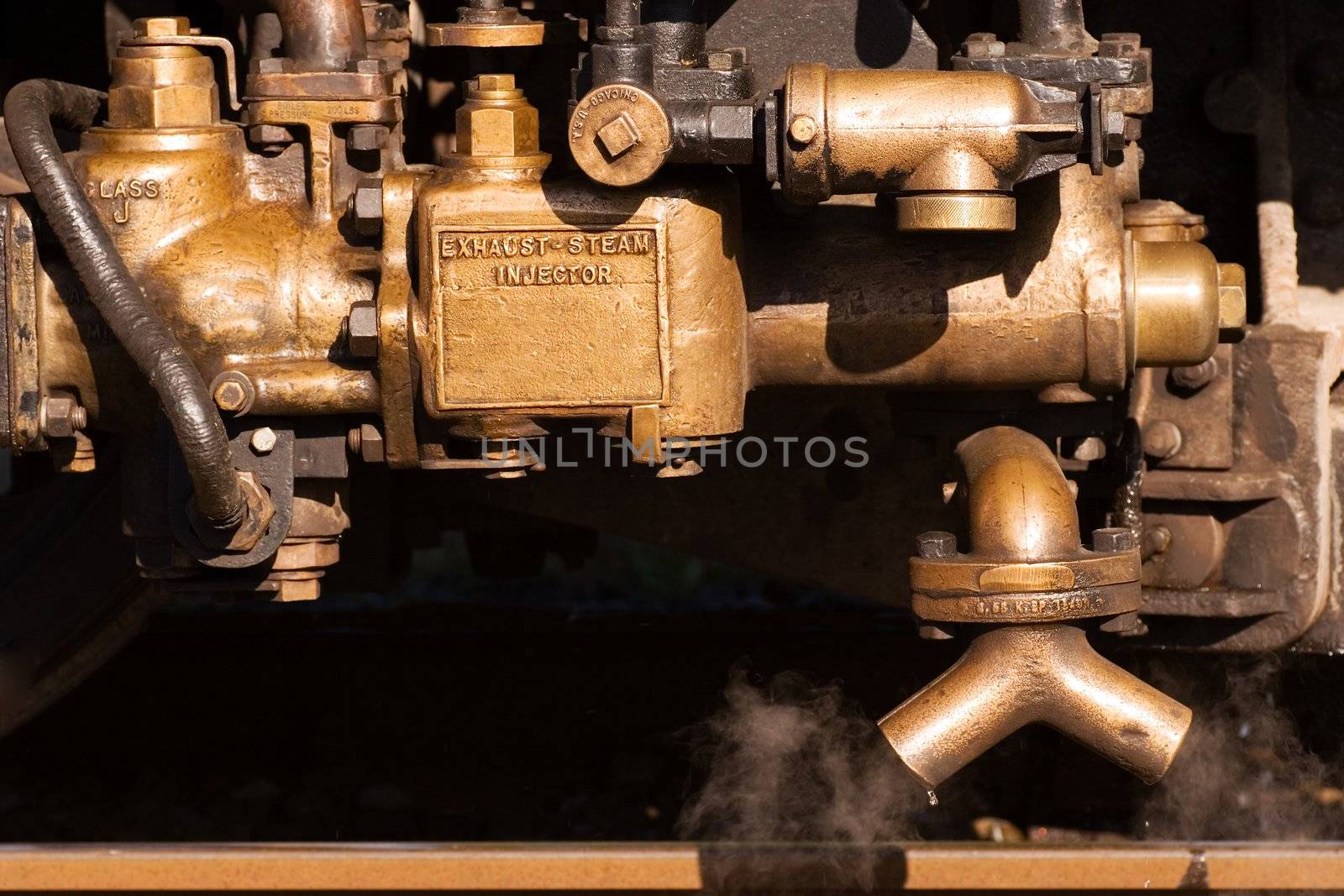 Part of the working machinery on a steam engine