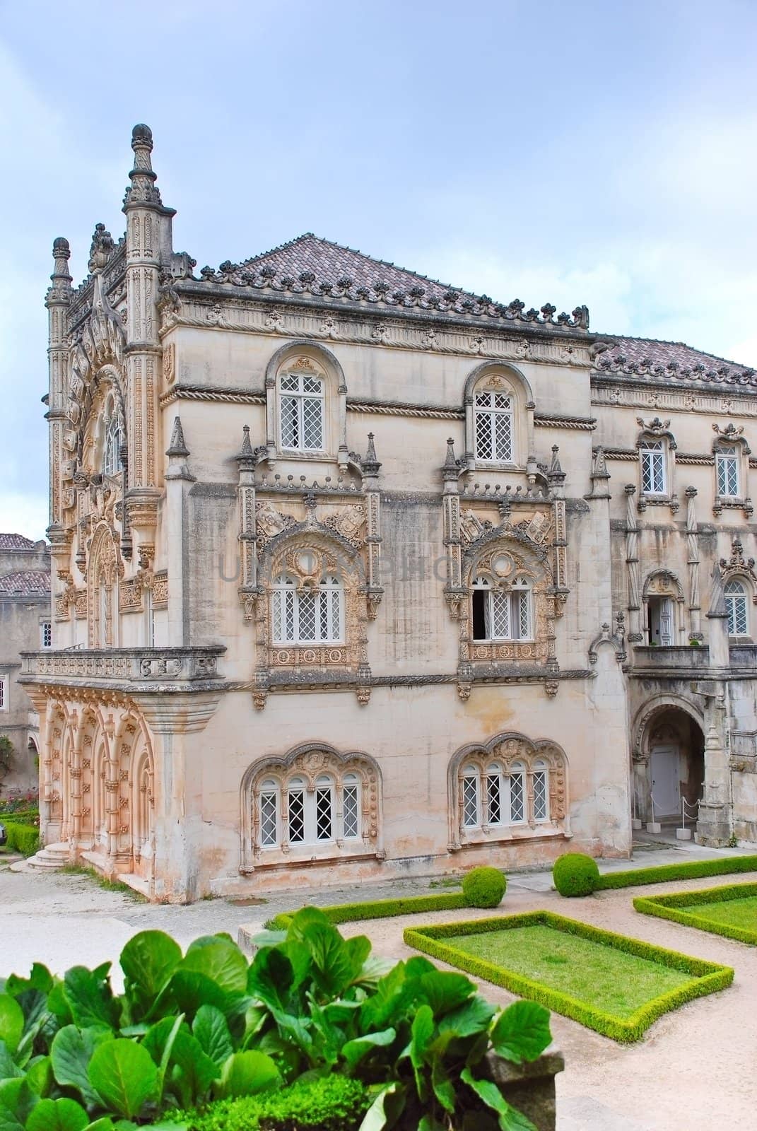 The Bucaco or Bussaco Palace Hotel - the beautiful manueline style architectural model, Portugal