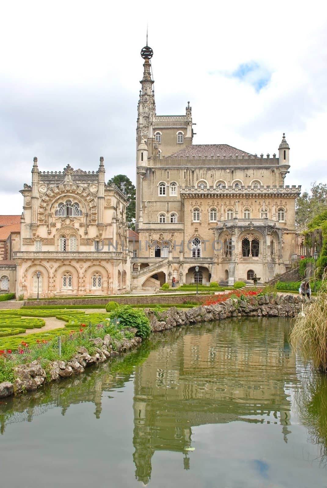 The Bucaco or Bussaco Palace - the beautiful manueline style architectural model, Portugal