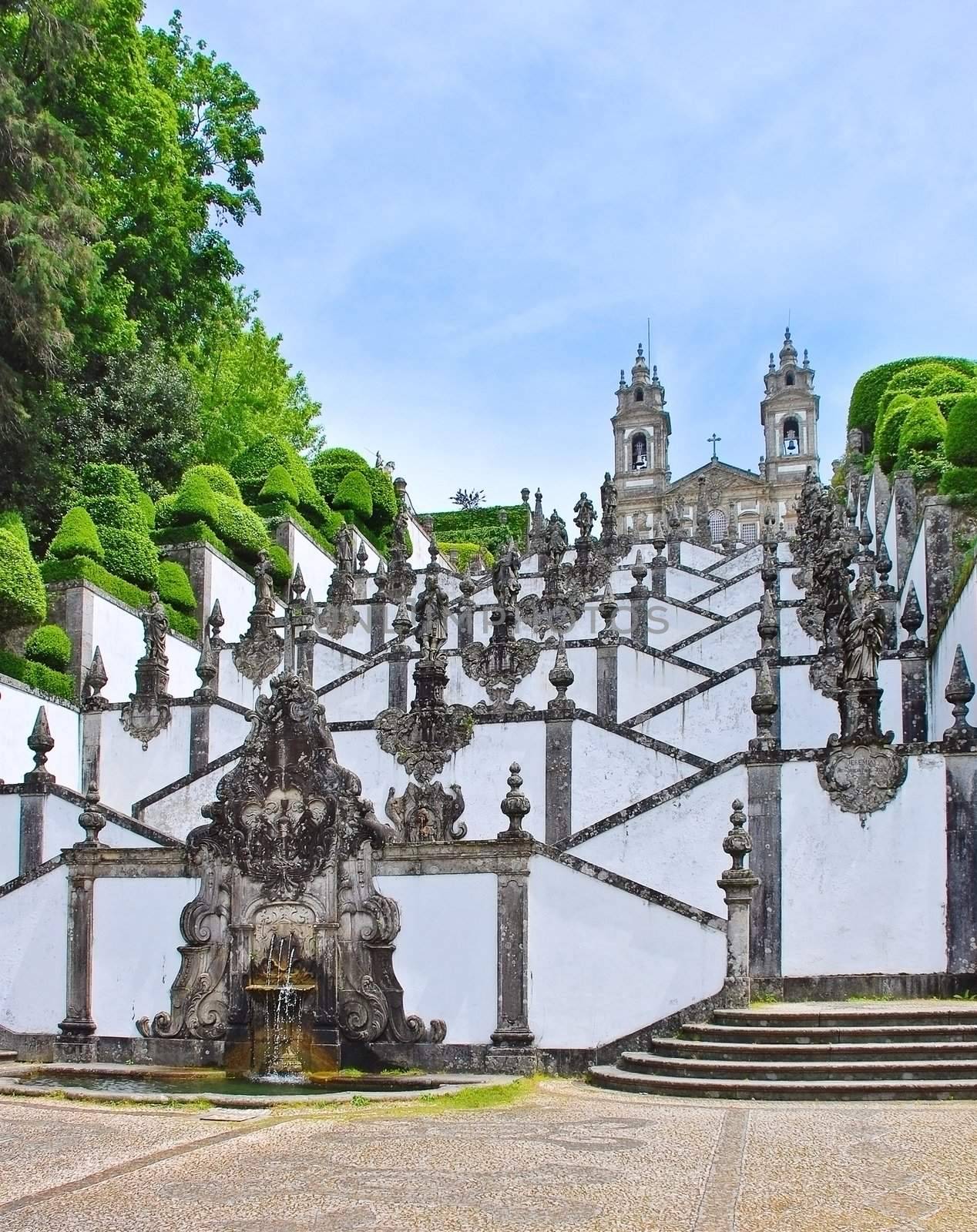 Church Bom Jesus do Monte and beautiful Escadaria, Braga, northern Portugal
