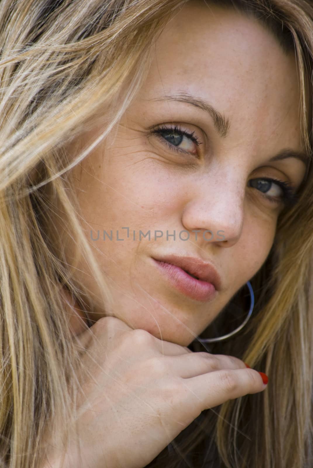 beautiful young woman outdoor portrait