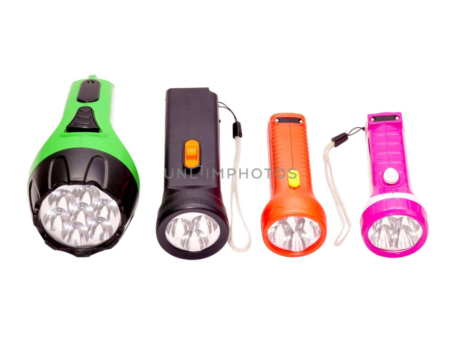 four differently colored LED flashlight  by Plus69