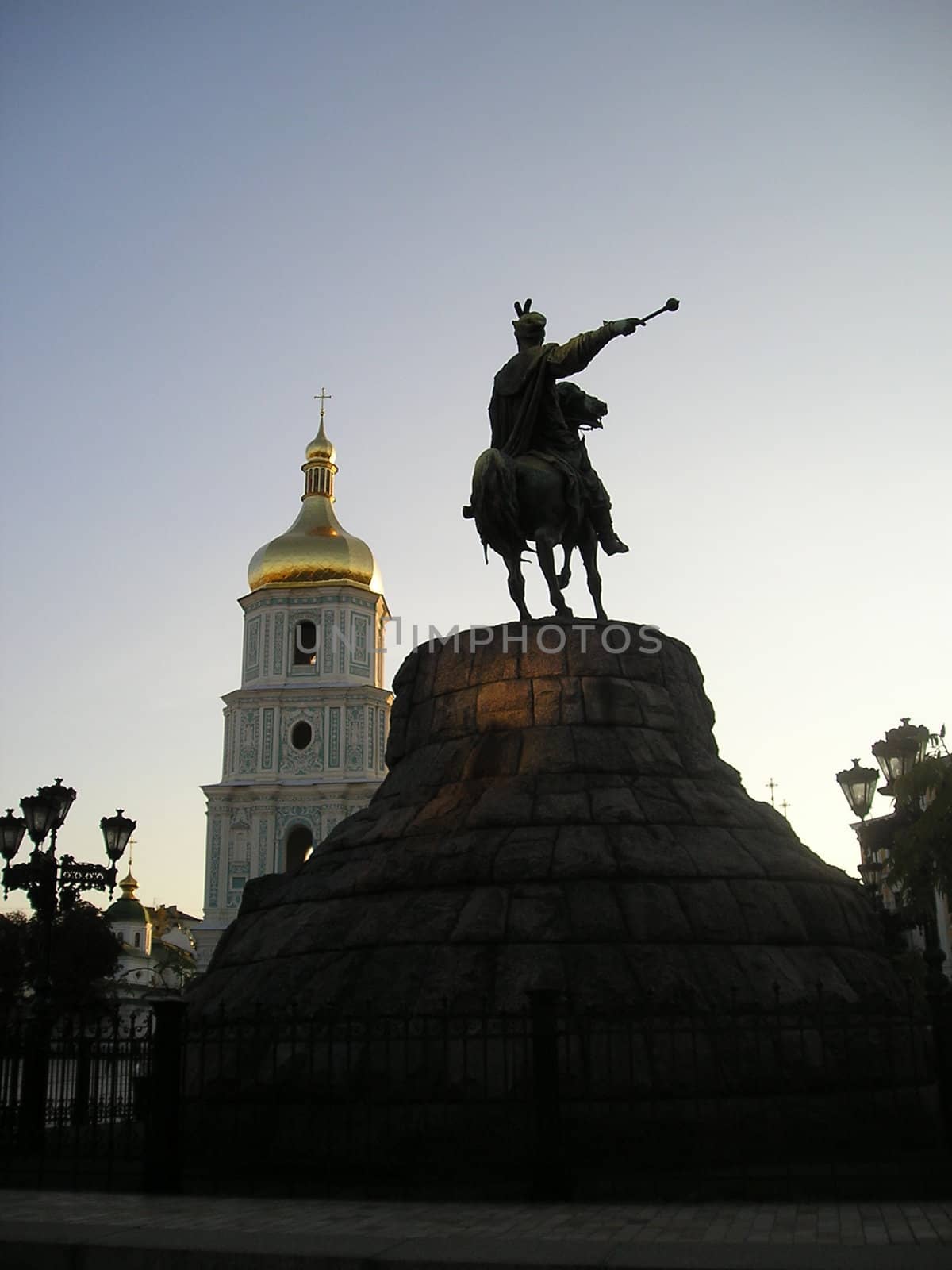 Mounument to Bogdan Hmelnitskiy, getman (lider) of Ukraine in Kiev