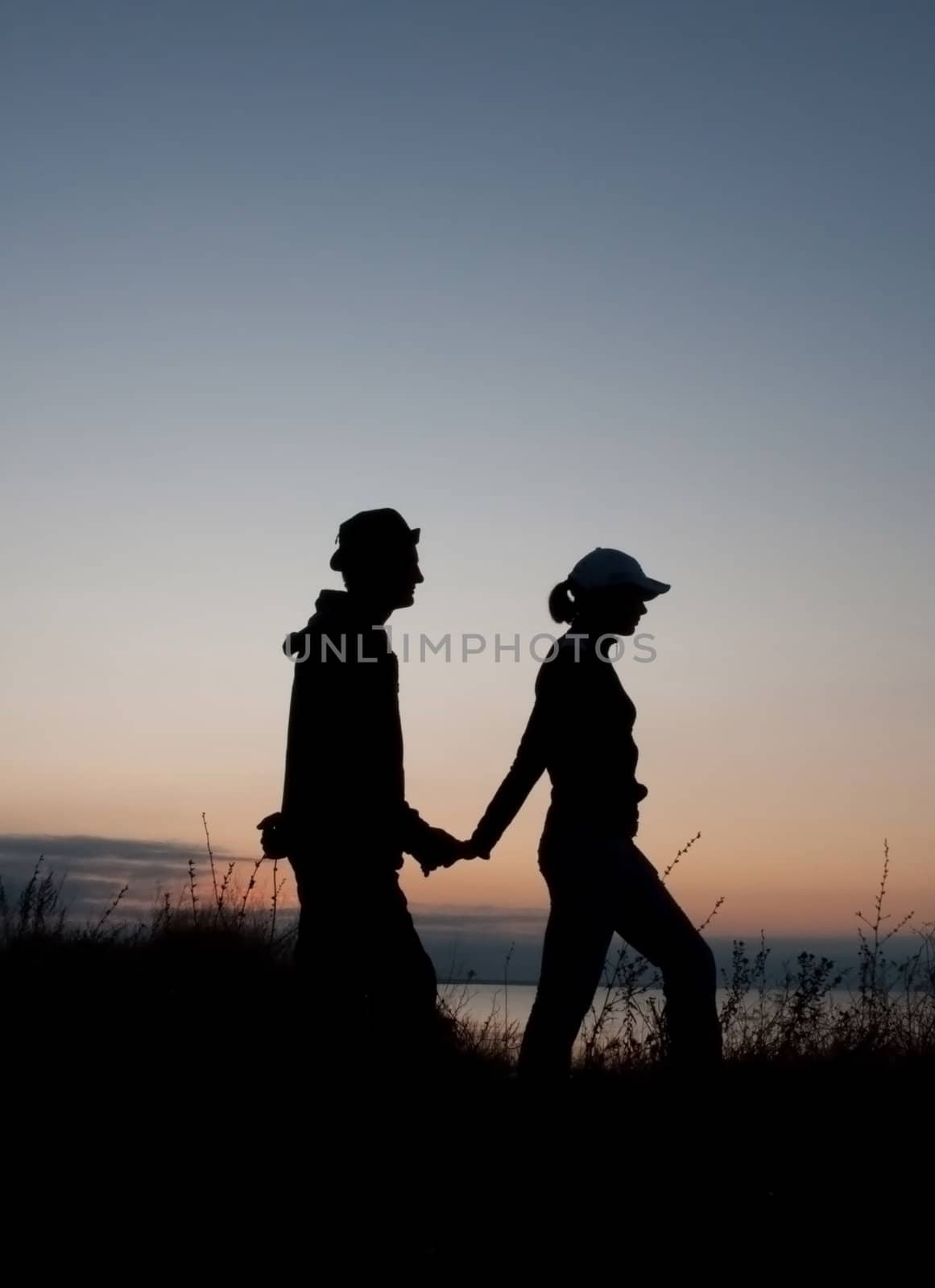 Young couple at romantic time