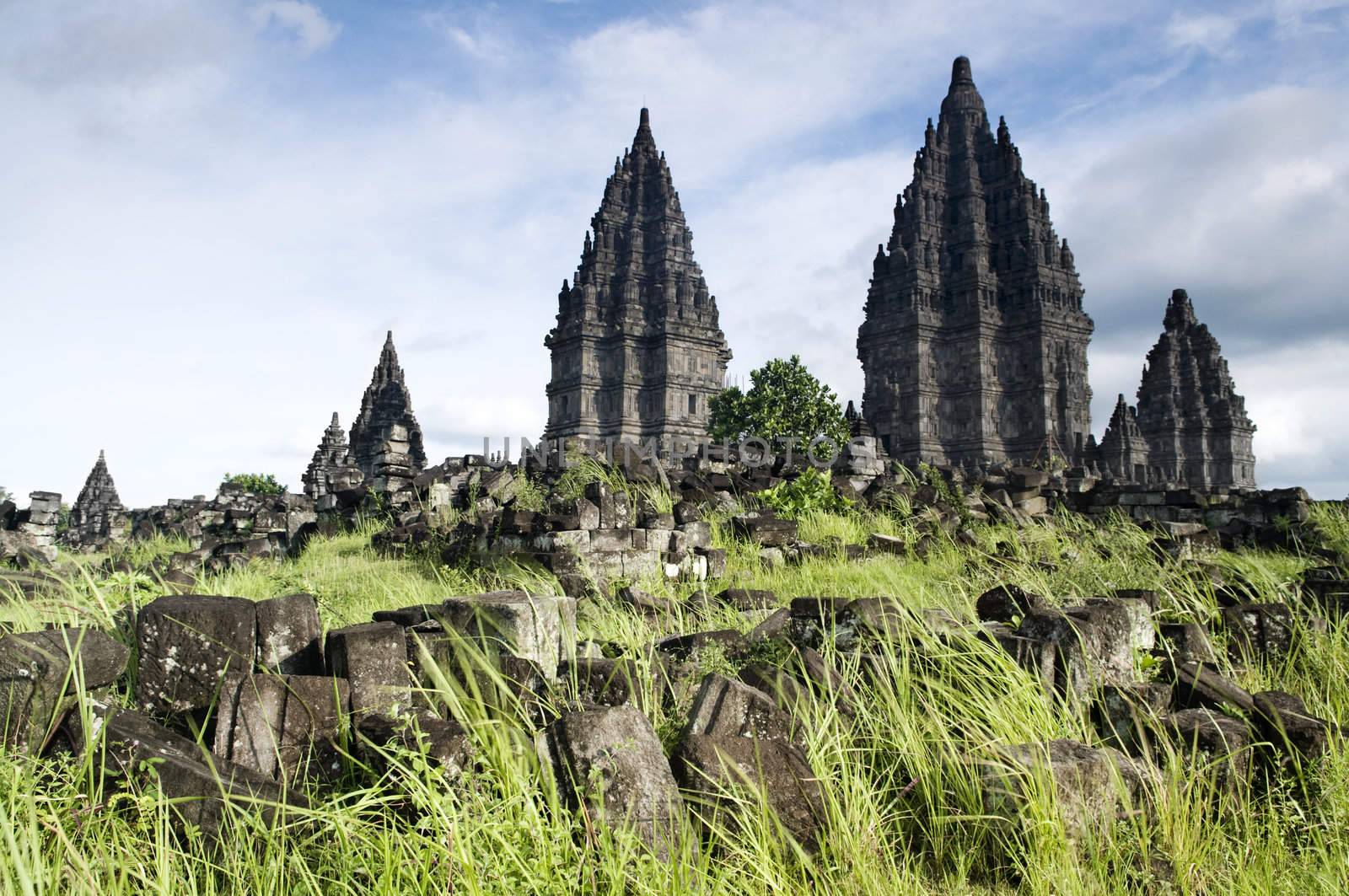 Prambanan ruins by szefei