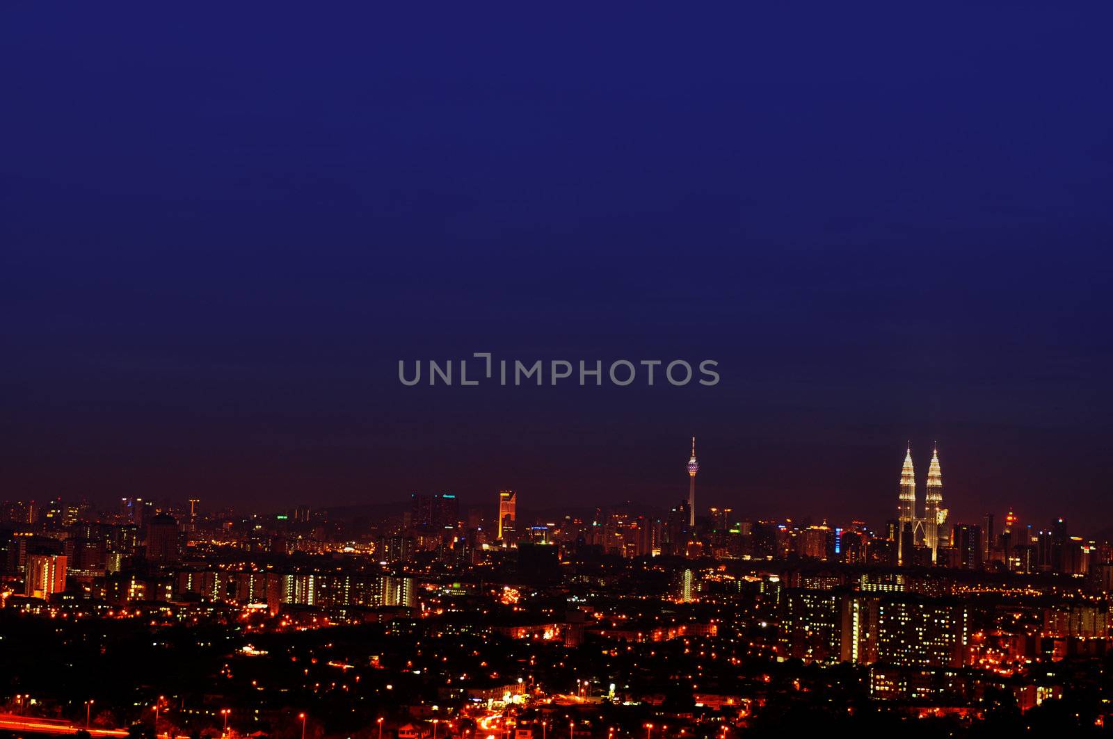 View of Kuala Lumpur, capital city of Malaysia.