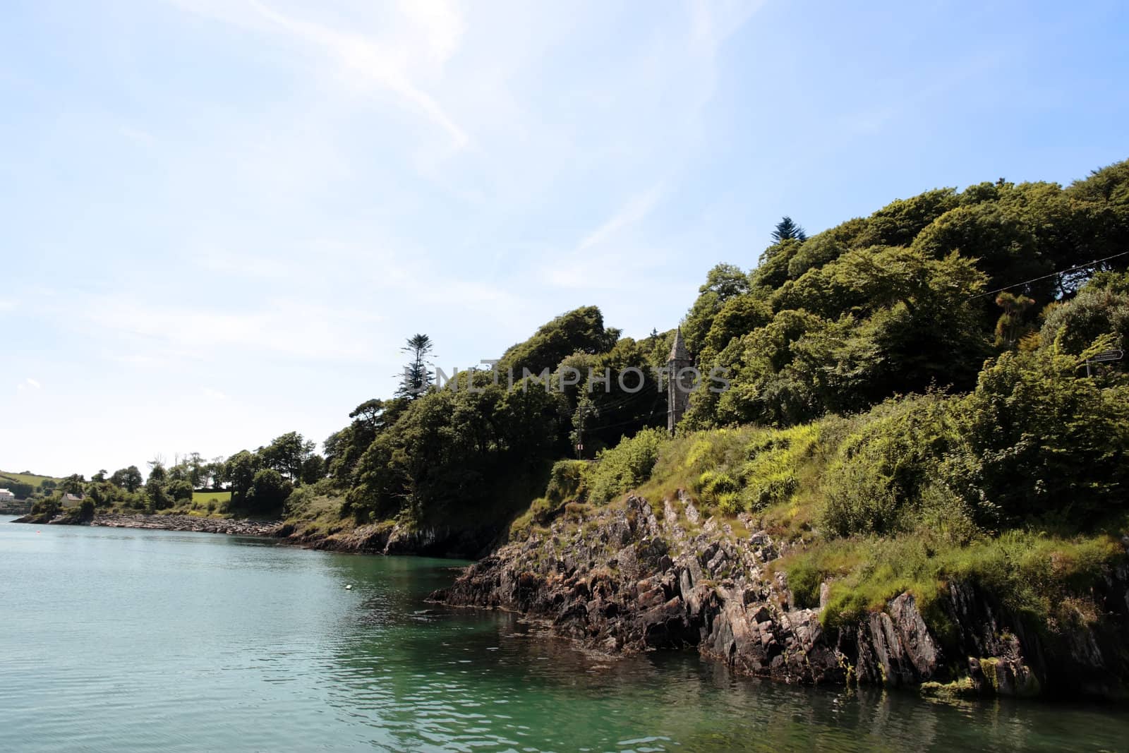a church with a sea view in glandore cork ireland