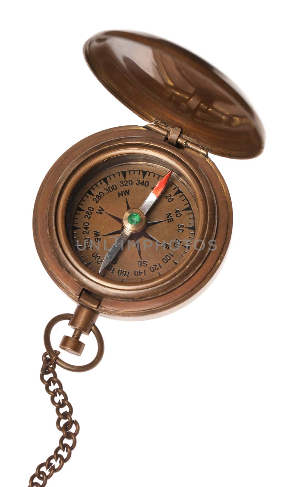 Antique Compass Isolated by bloomua