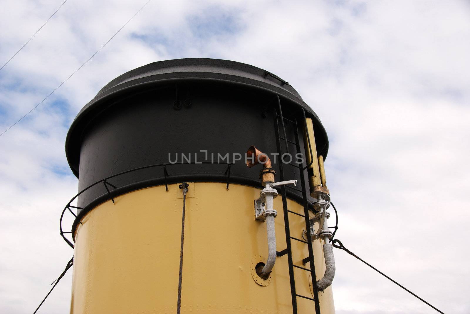 a large pipe on a ship of the last century