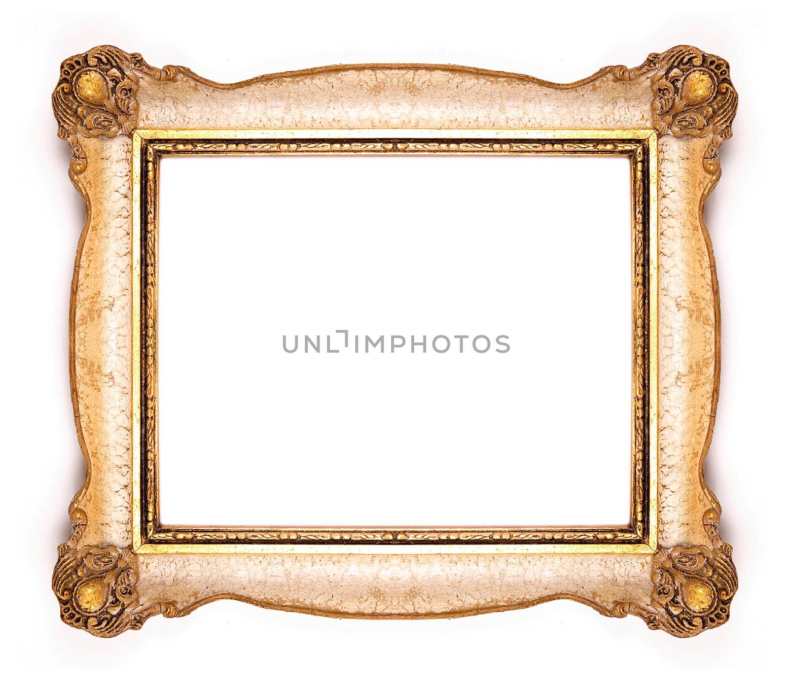 Wood Frame on White Background