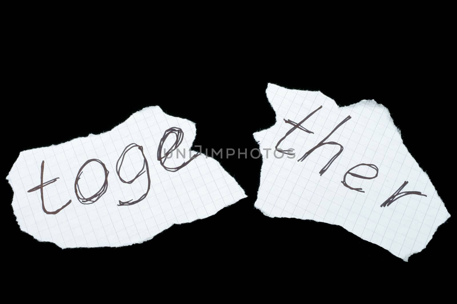word together on white paper