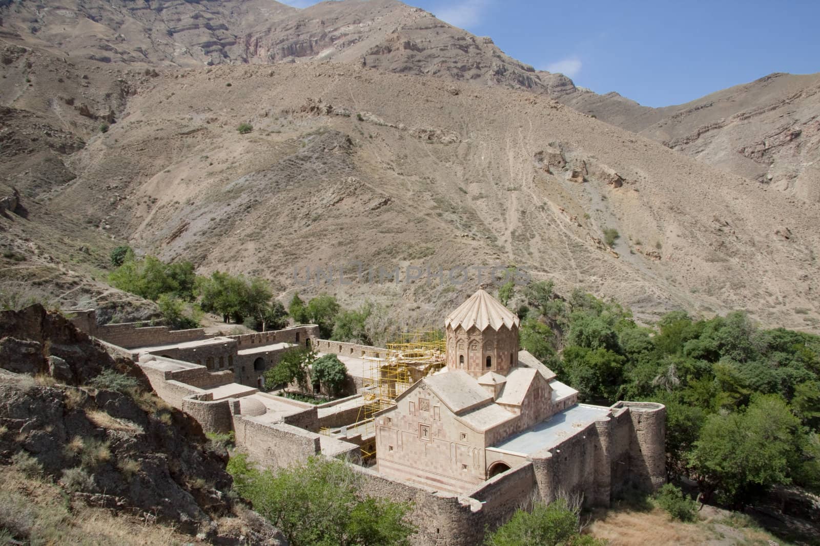 St. Stephanos Church in Iran near Jolfa. Big fortification