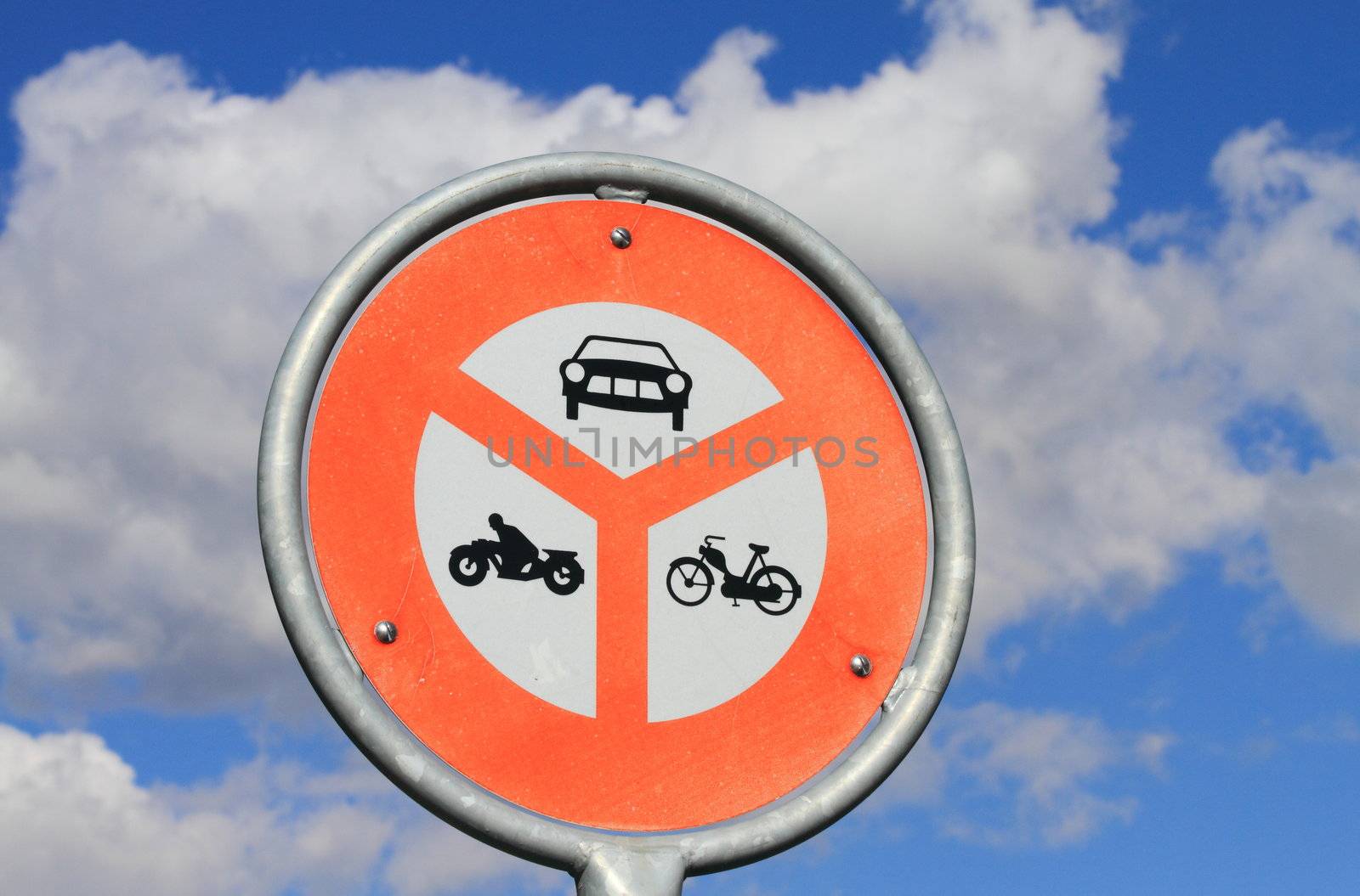 ban on motor vehicles and bicycles