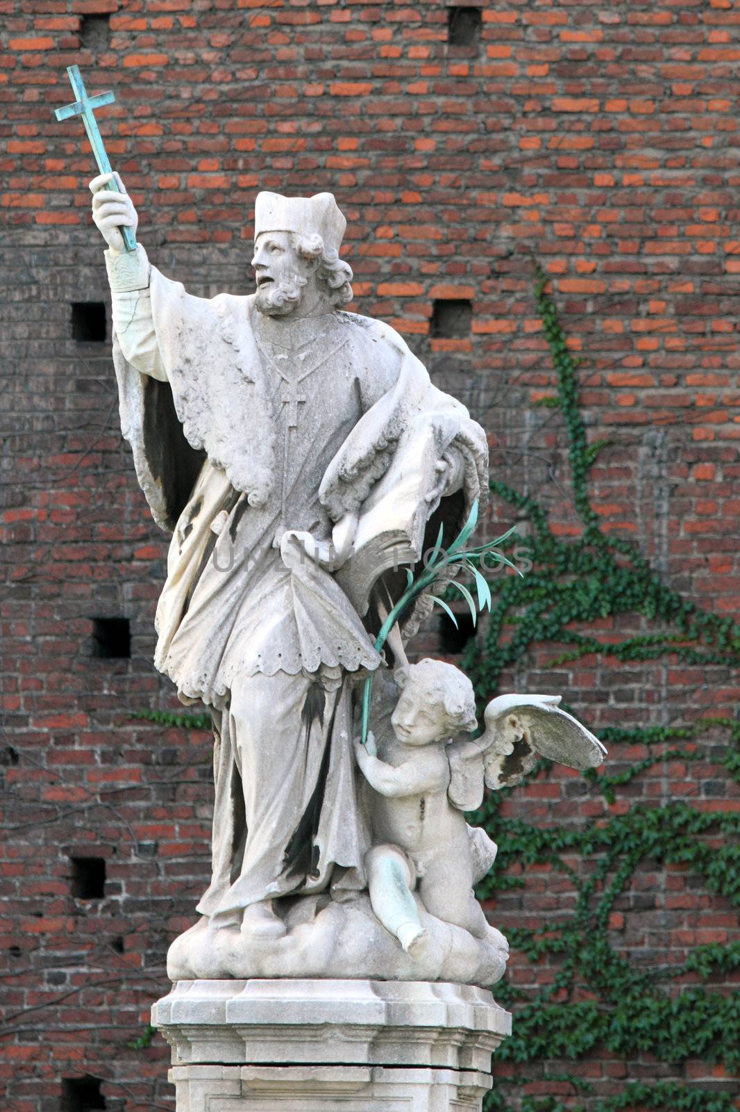 Statue near the Sforzesco Castle in Milan