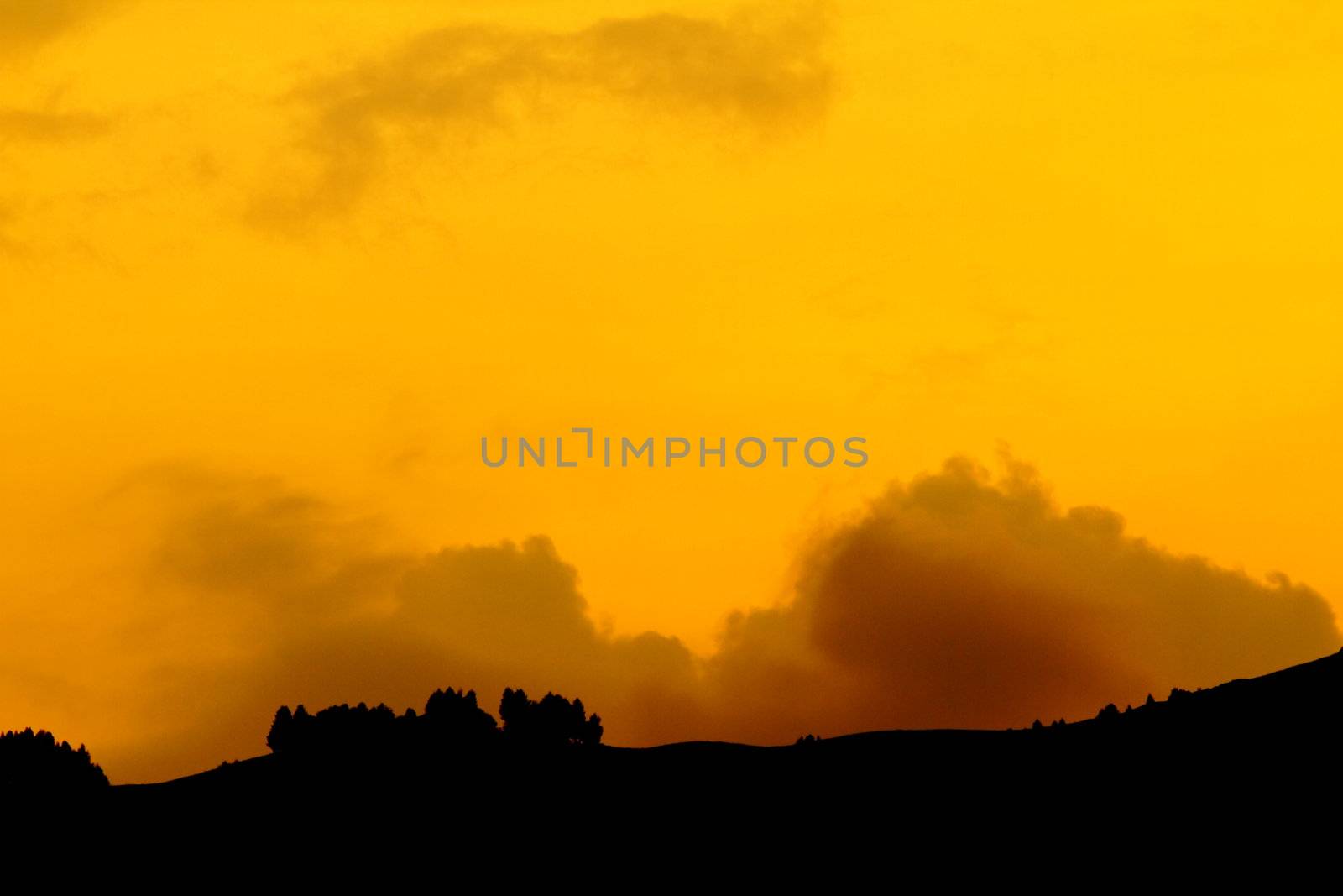 Sunset on the Alps in northern Italy