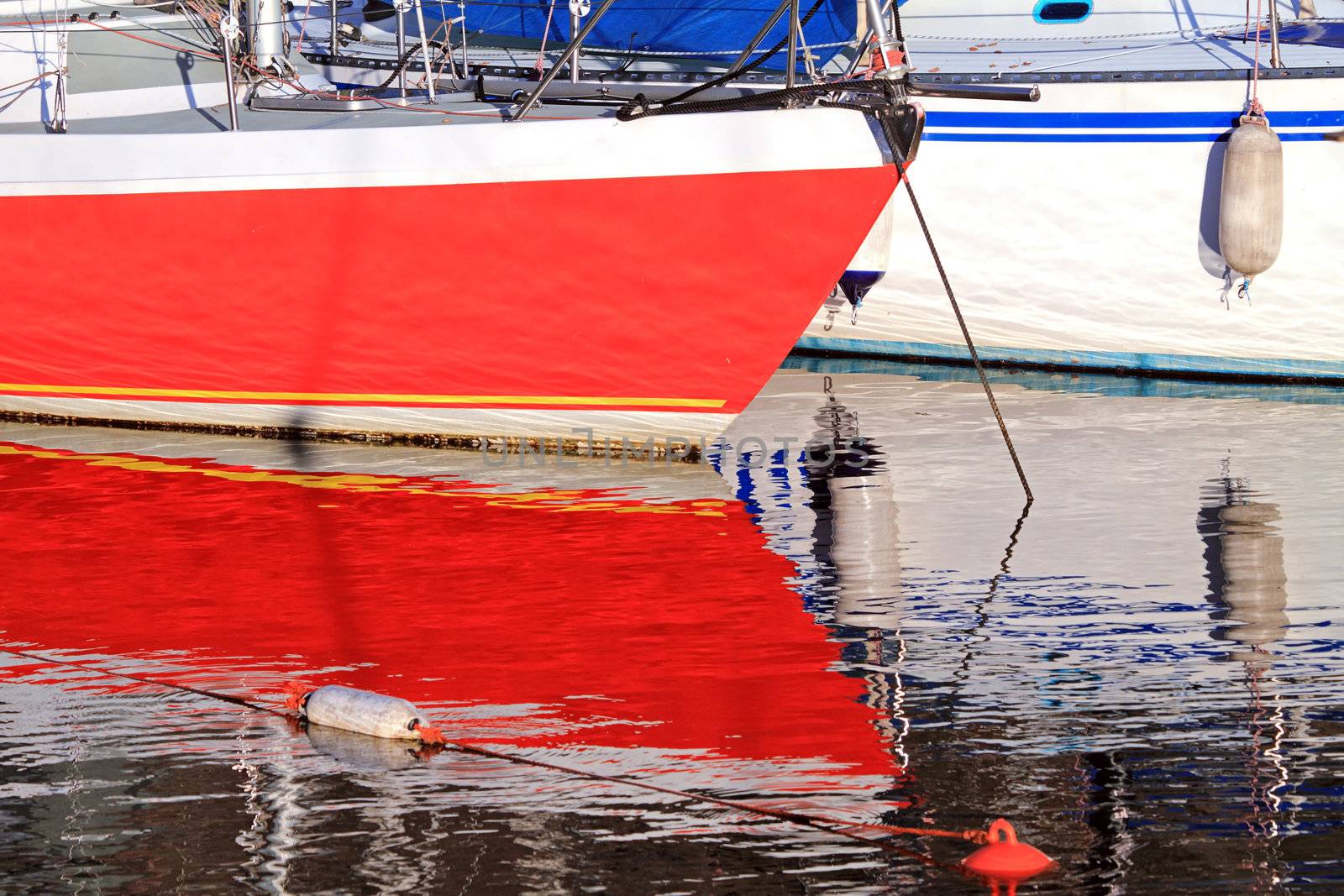 yacht on the Como Lake, north Italy