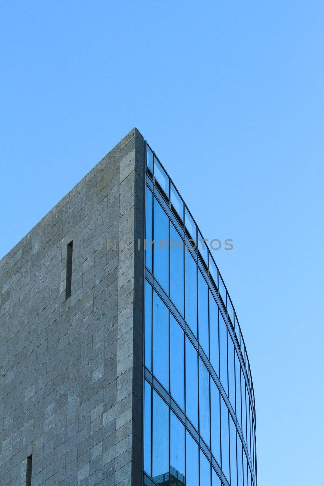 Skyscraper facade in a modern urban financial district