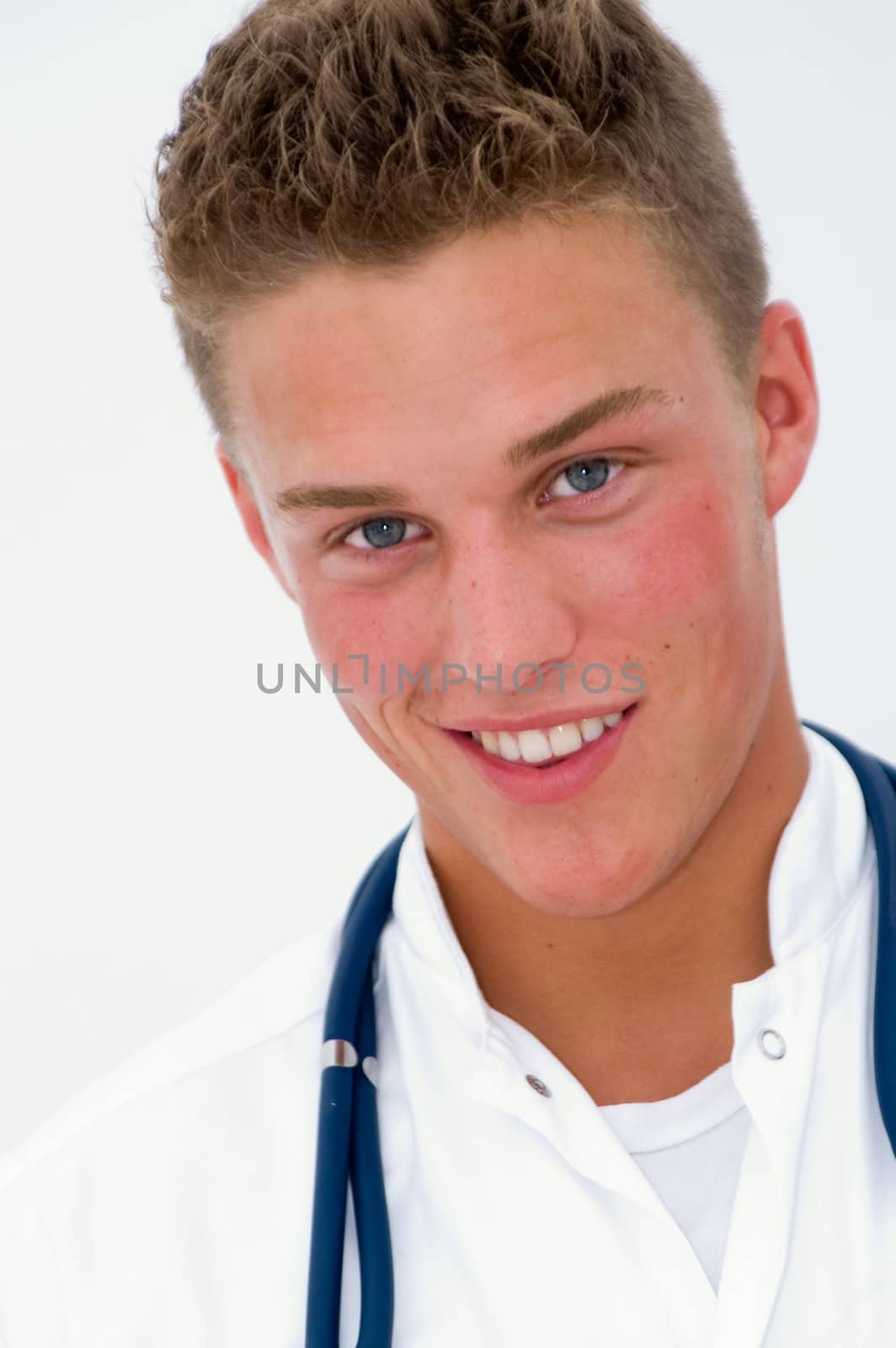 young doctor or student smiling at you