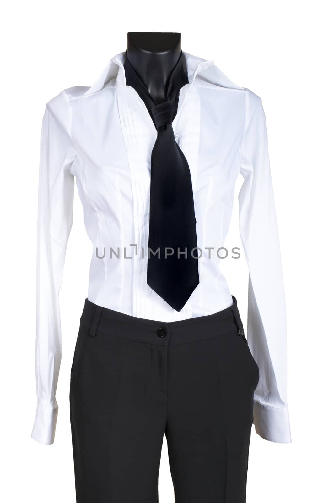 Female suit with a necktie by terex