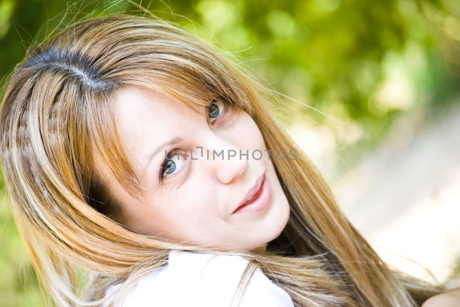 beautiful young woman outdoor portrait