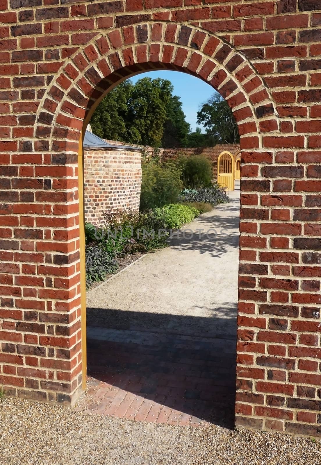 Doorway to a walled garden in Valentines Park.