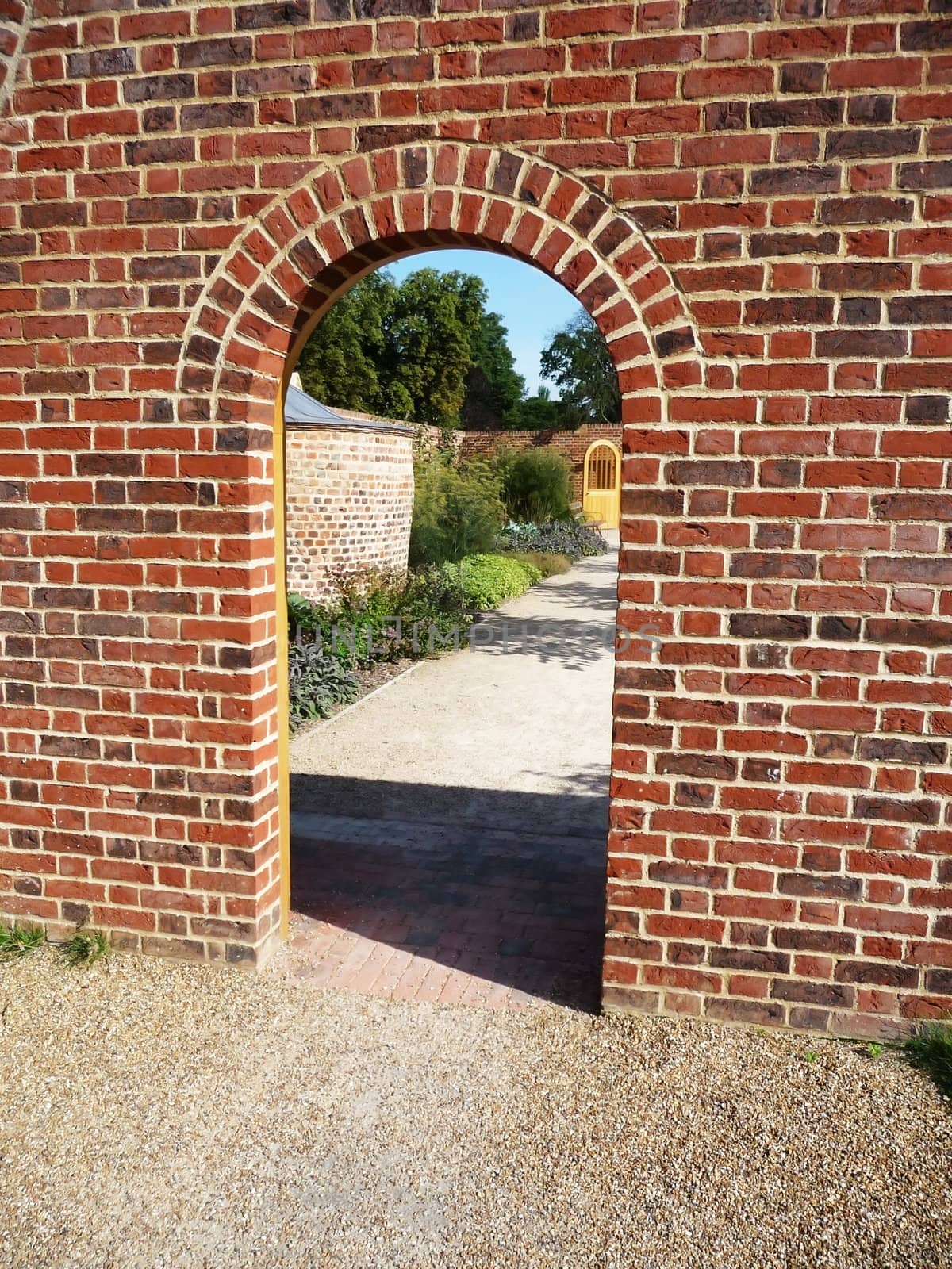 Doorway to a walled garden in Valentines Park.