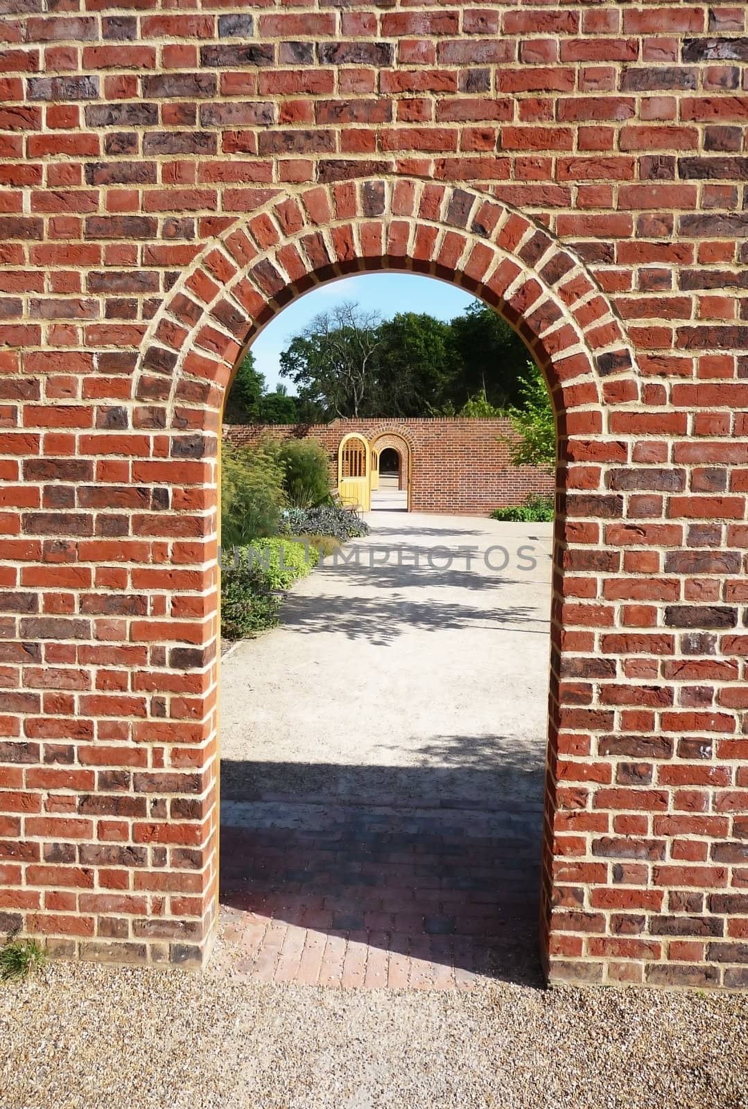 Doorway to a walled garden in Valentines Park.