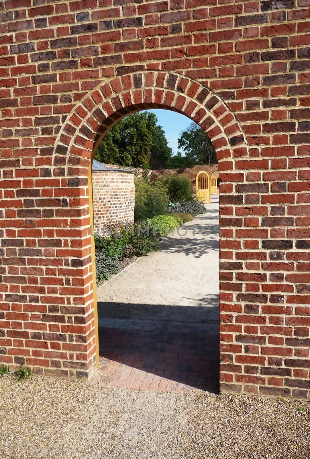 Doorway to a walled garden in Valentines Park.