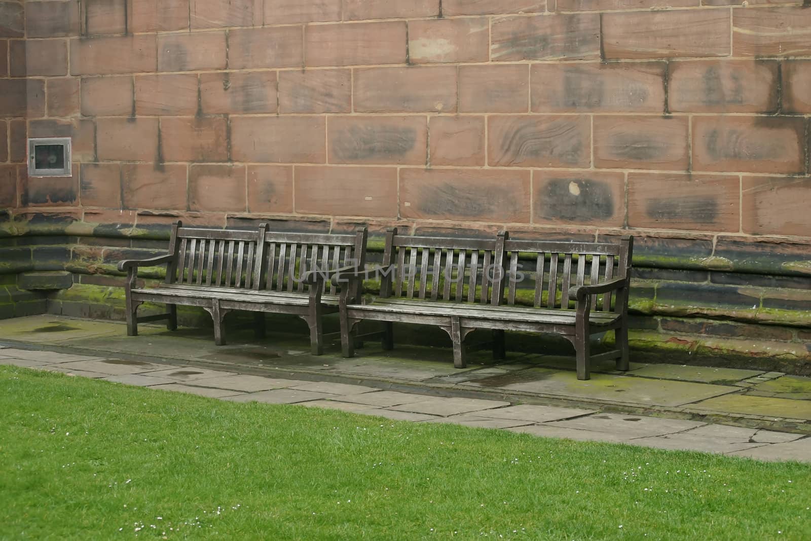 Two Benches in Churchyard