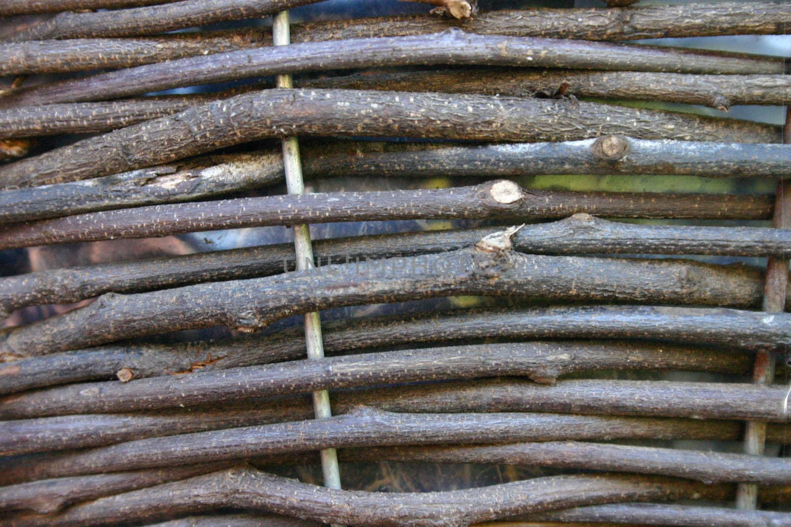 Closeup of Wicker Fence