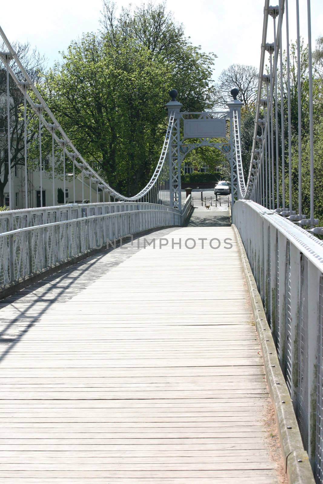 Suspension Footbridge over the River Dee in Chester England