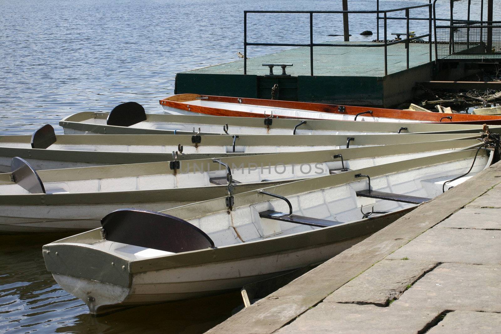 Row Boats Moored on the Dee in Chester