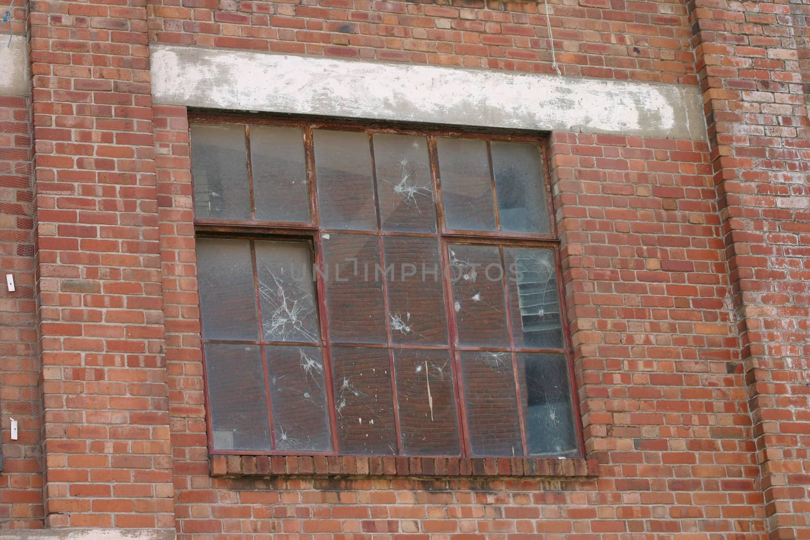 Old Broken Window in Liverpool Warehouse