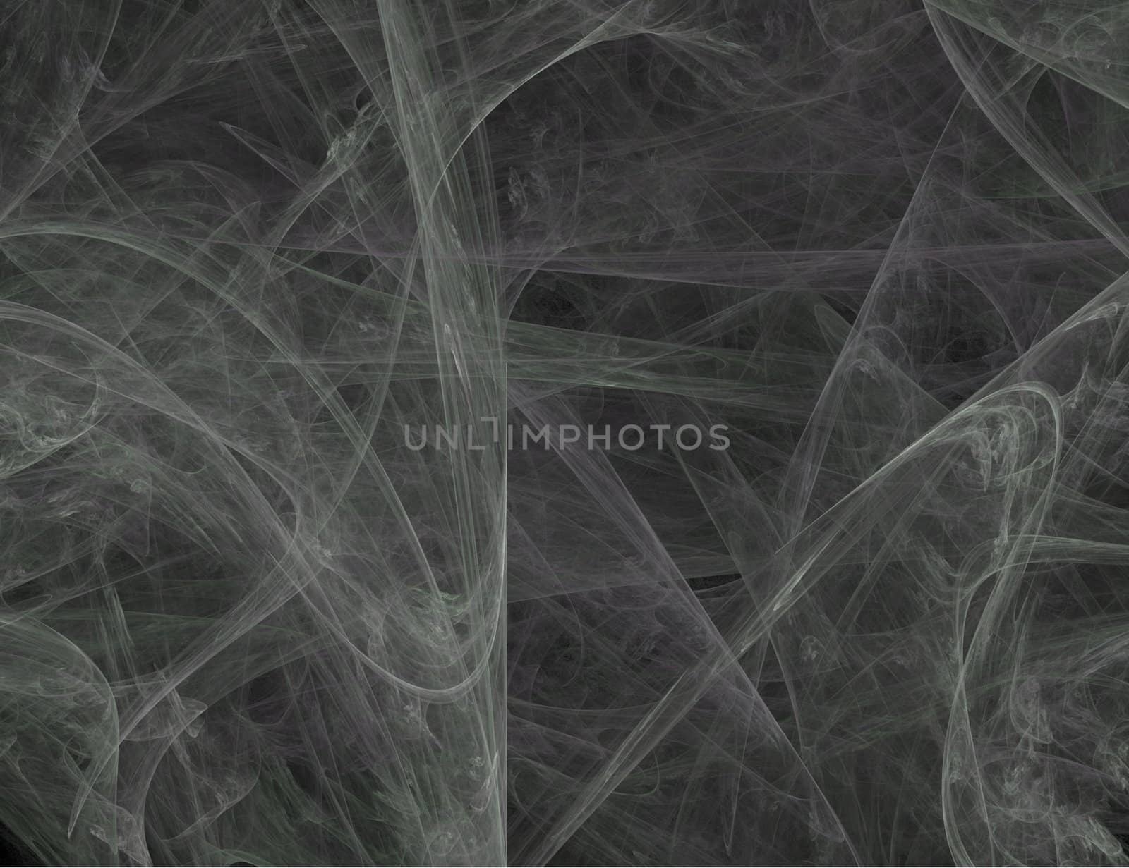 Abstract Smoke Swirls on Black Background