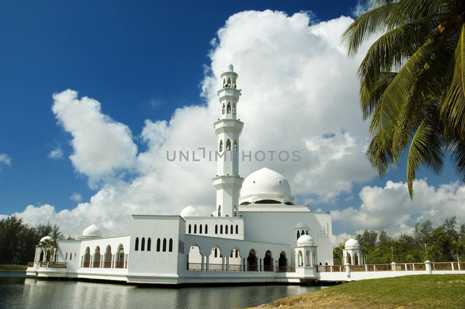 Floating mosque at Terengganu, Malaysia 
