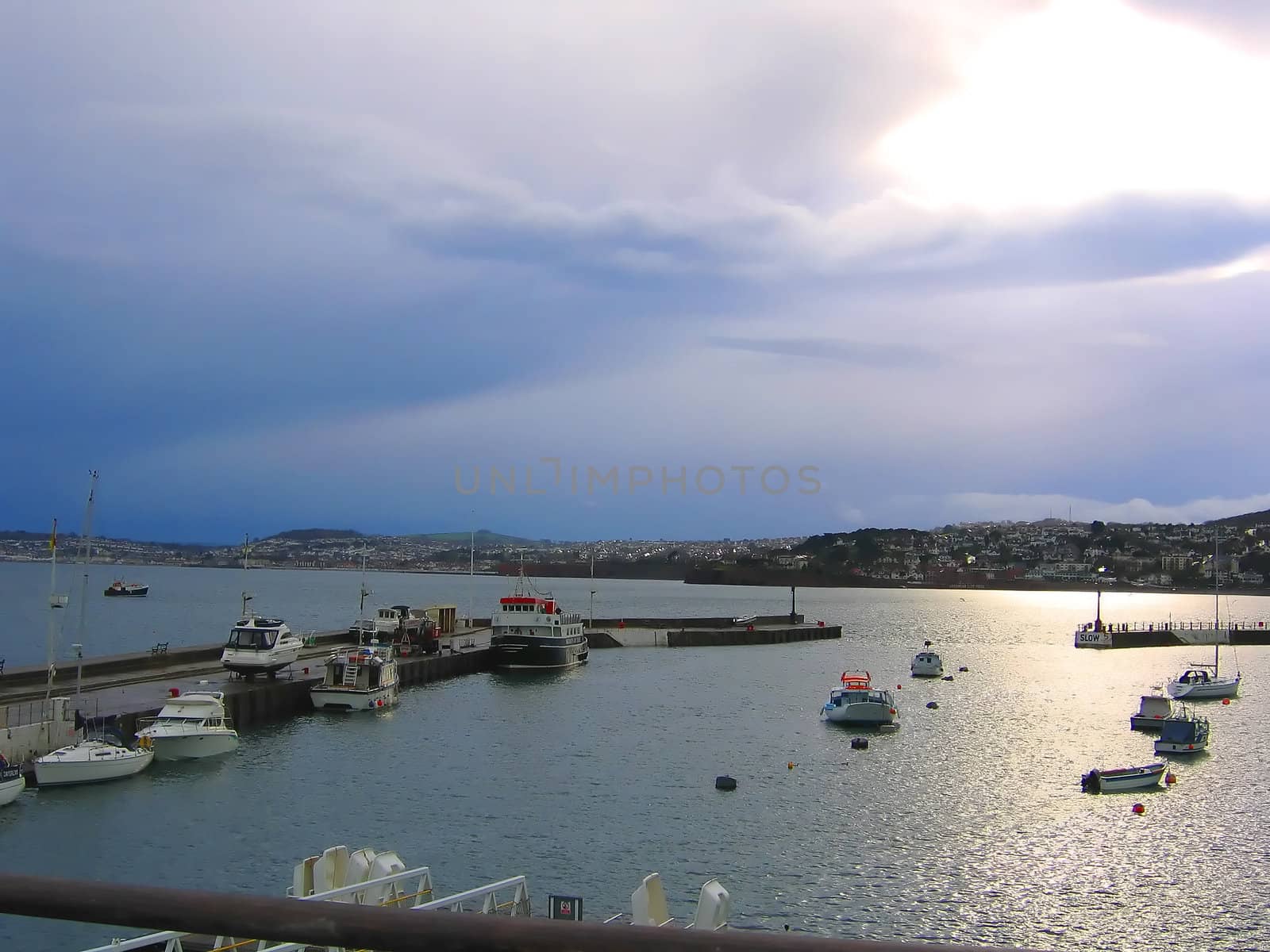 English Devon Harbour Sunset