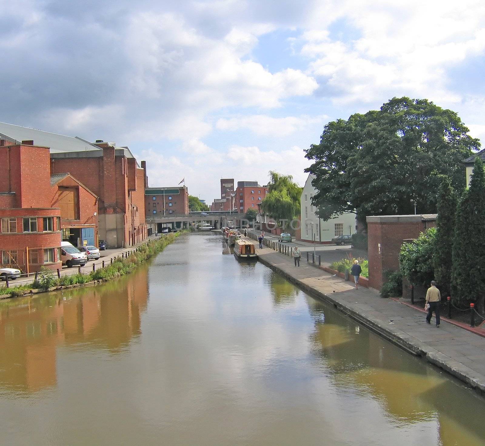 Canal with Boats in UK