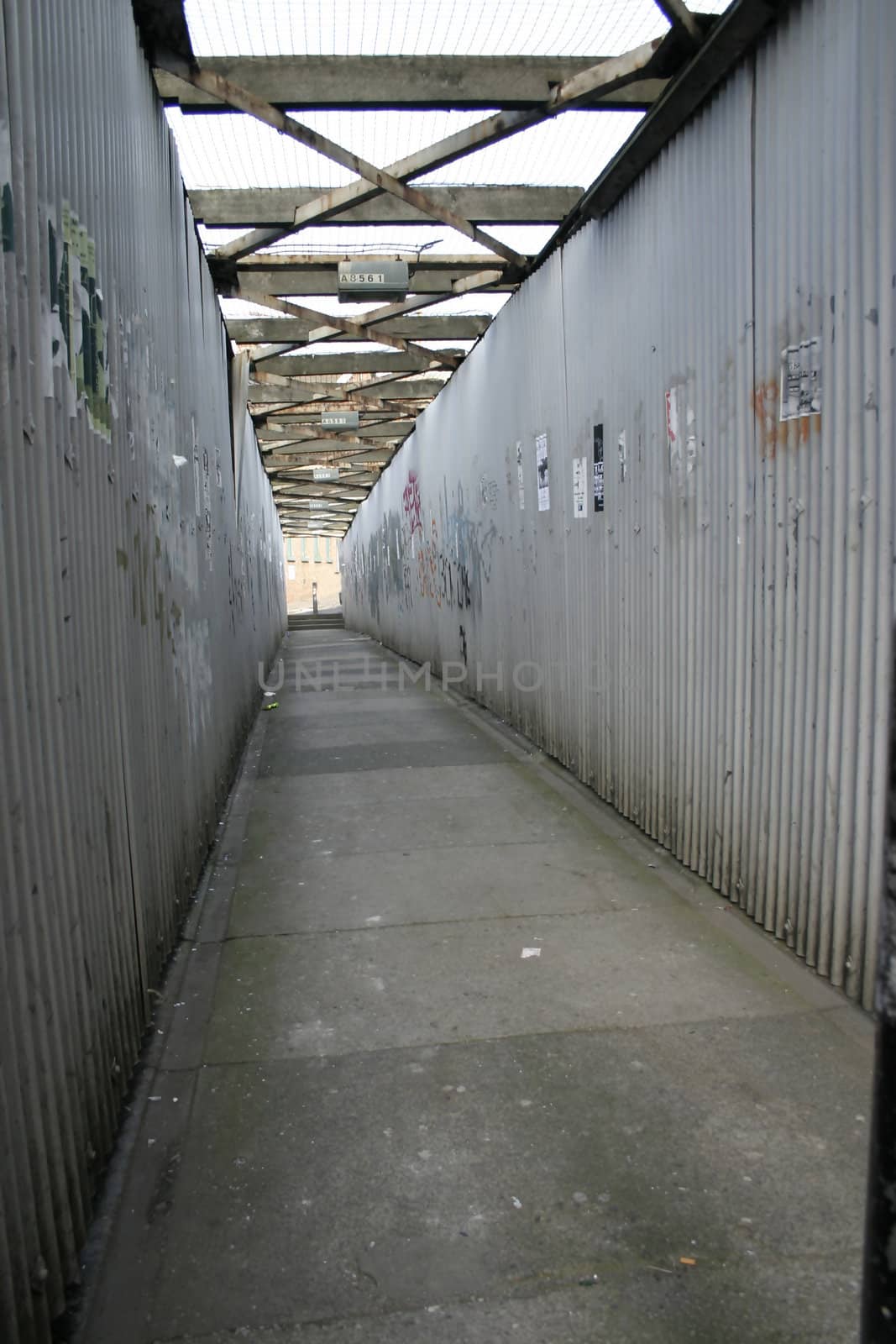 Grungy Public Pathway in Liverpool by green308
