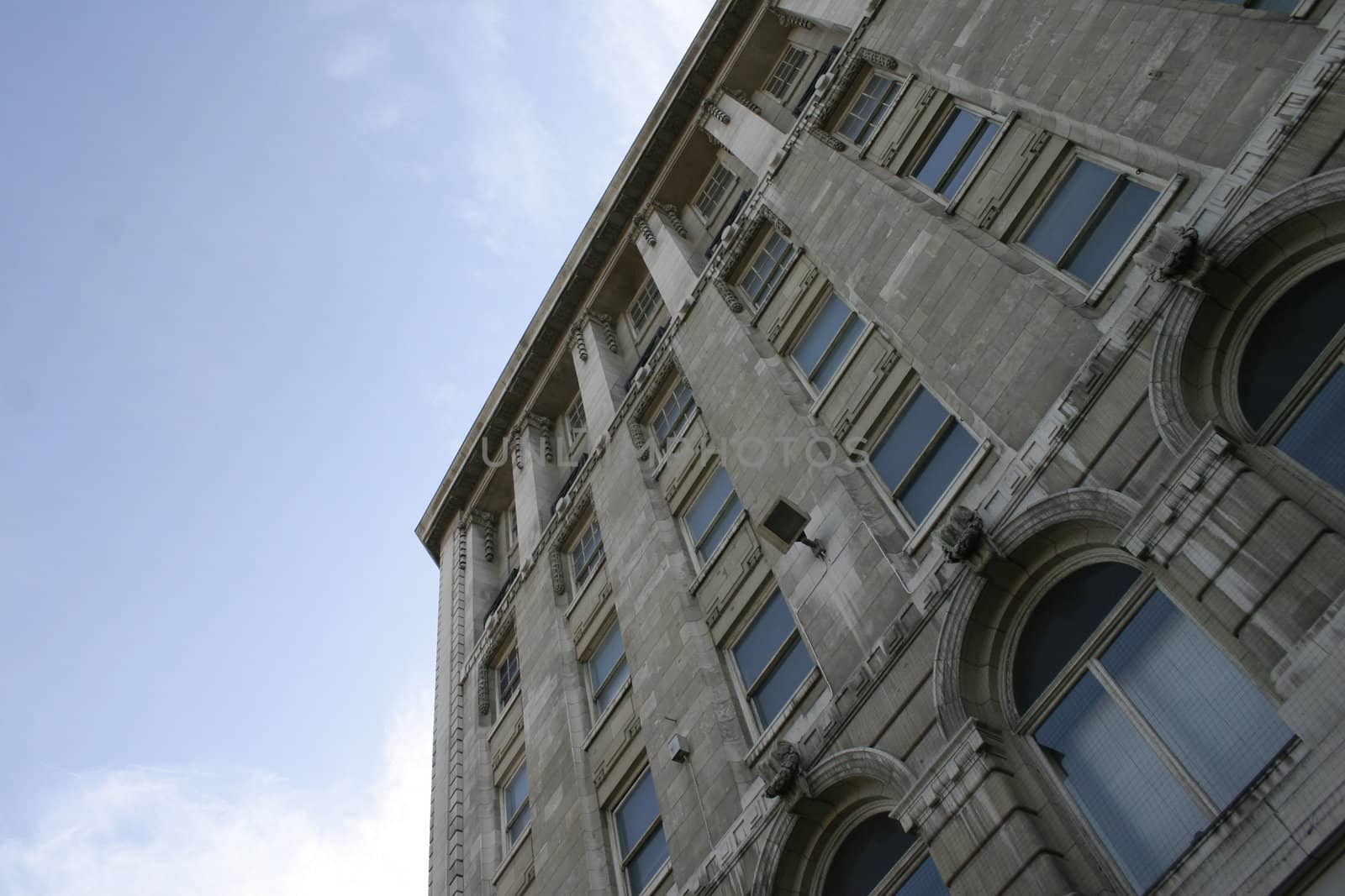 Historic Building in Liverpool with Many Windows